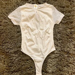 White PrettyLittleThing body suit. Size S